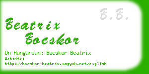 beatrix bocskor business card